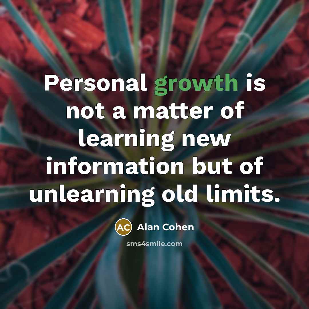 “Personal growth is not a matter of learning new information…” quote by Alan Cohen