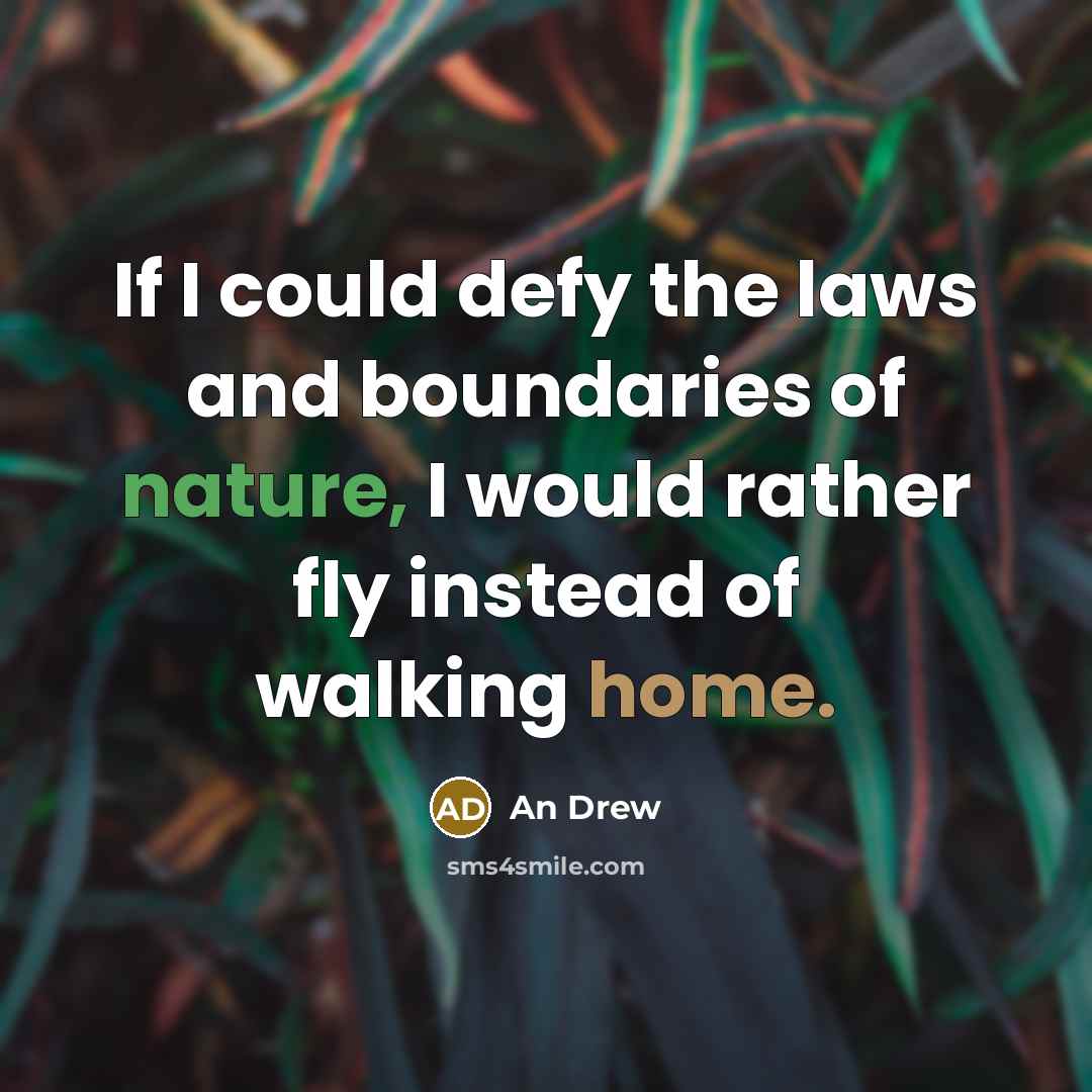 “If I could defy the laws and boundaries of nature,…” quote by An Drew