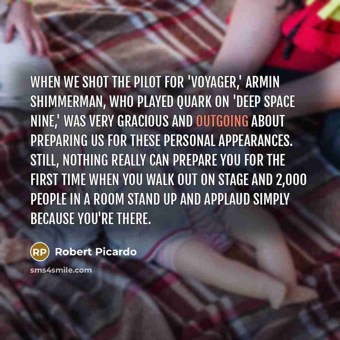 “When we shot the pilot for 'Voyager,' Armin Shimmerman, who…” quote by Robert Picardo