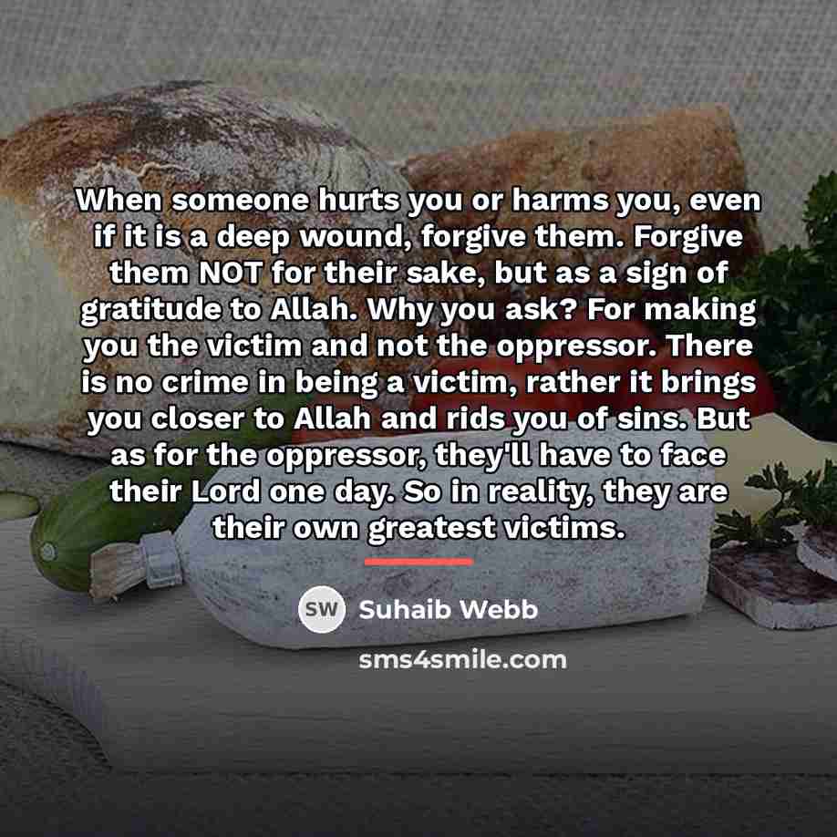 “When someone hurts you or harms you, even if it…” quote by Suhaib Webb