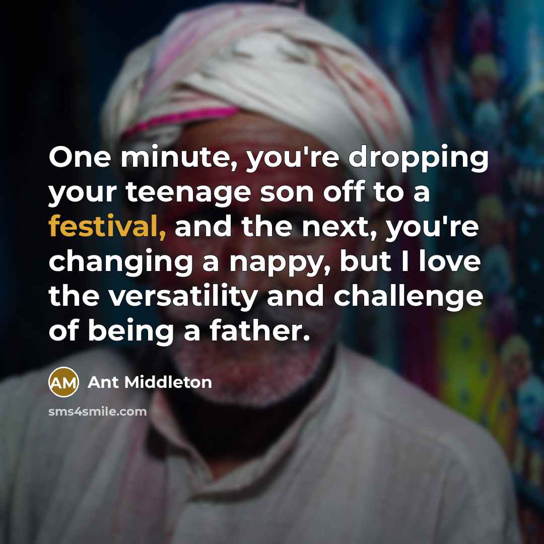 “One minute, you're dropping your teenage son off to a…” quote by Ant Middleton