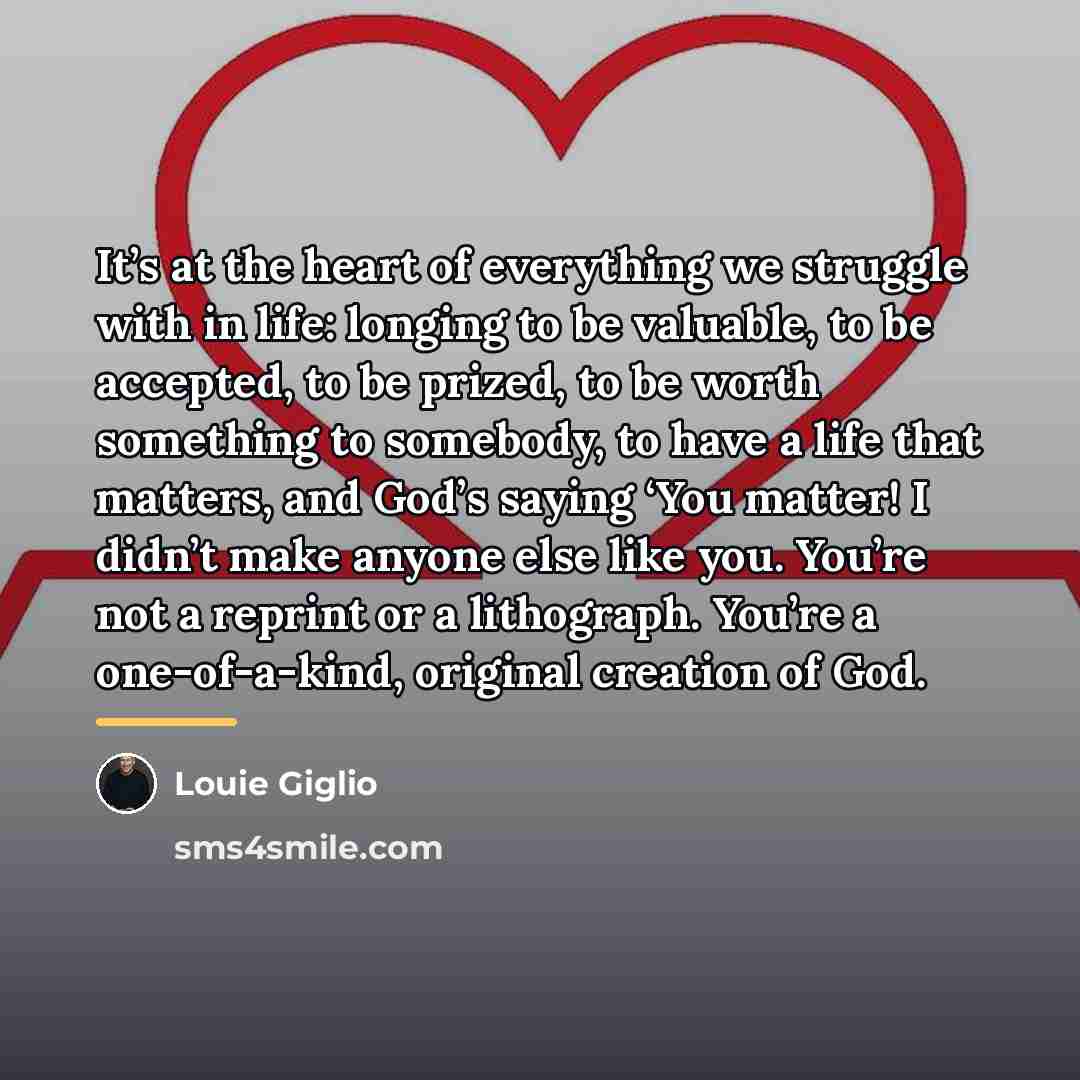 “It’s at the heart of everything we struggle with in…” quote by Louie Giglio