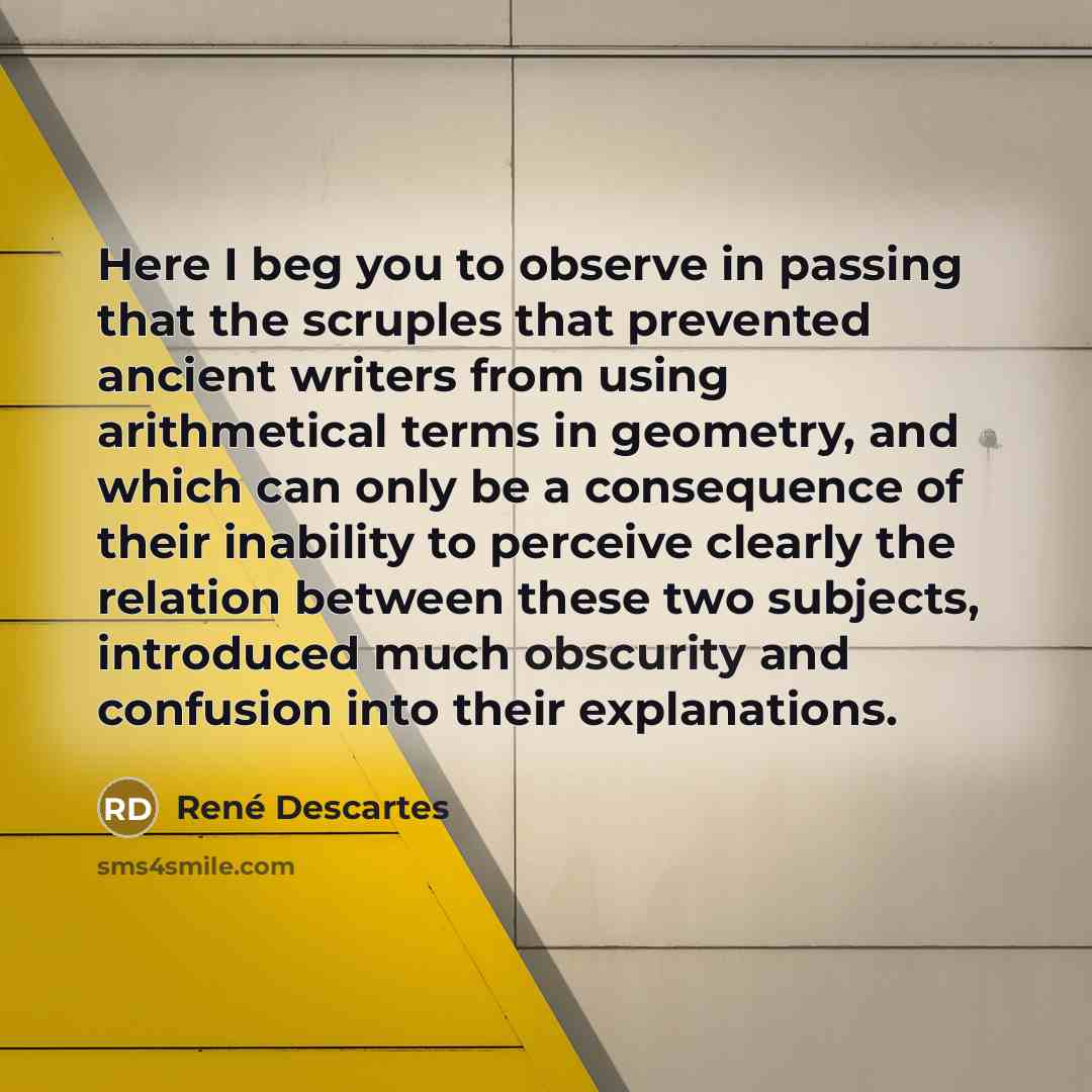 “Here I beg you to observe in passing that the…” quote by Rene Descartes