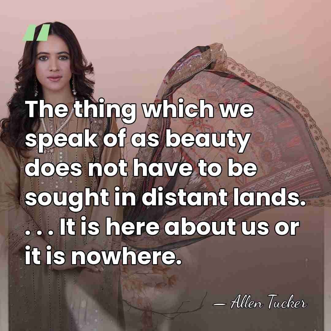 The thing which we speak of as beauty does not have to&hellip; - Allen Tucker