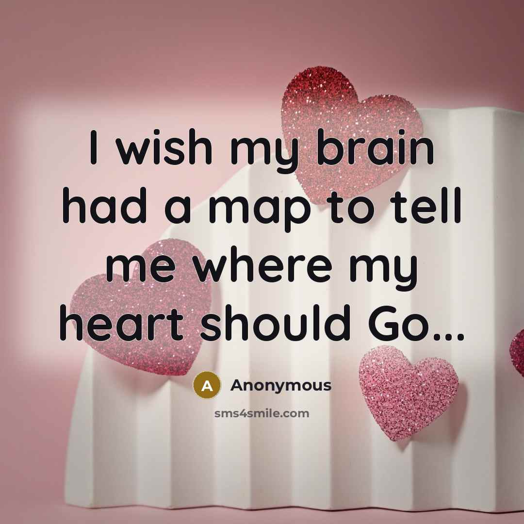 “I wish my brain had a map to tell me…” quote by Anonymous
