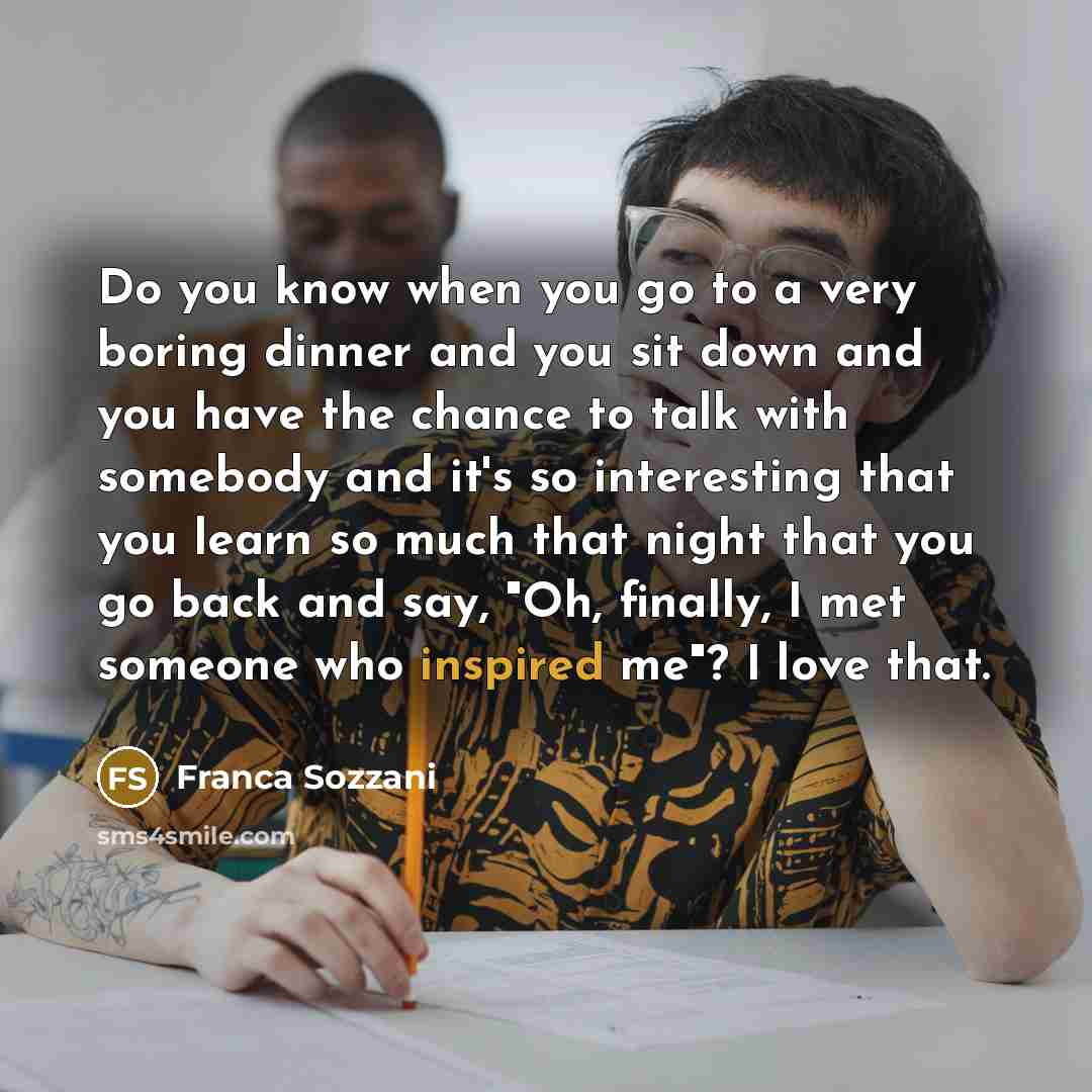 “Do you know when you go to a very boring…” quote by Franca Sozzani