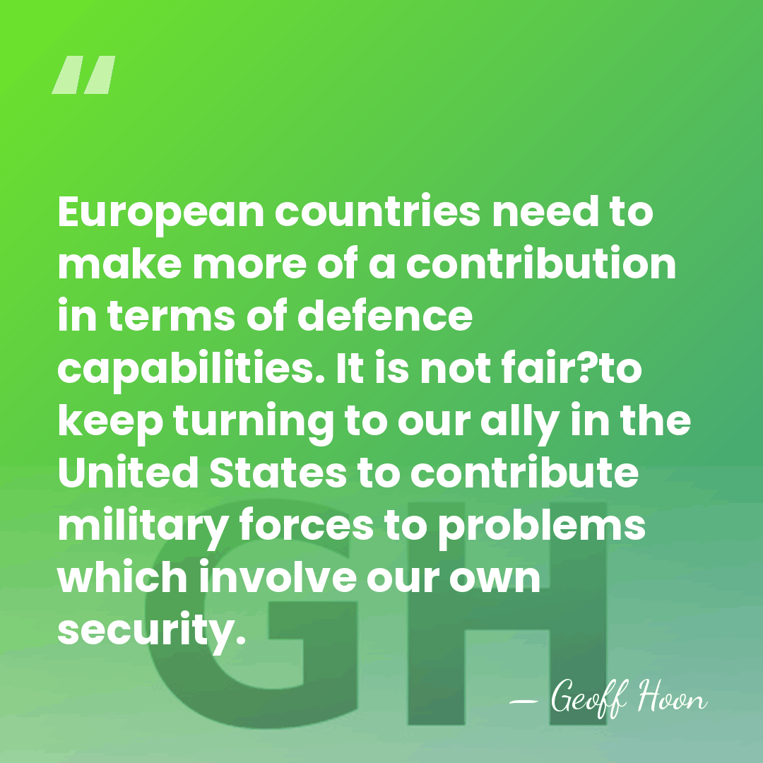 European countries need to make more of a contribution in terms of&hellip; - Geoff Hoon