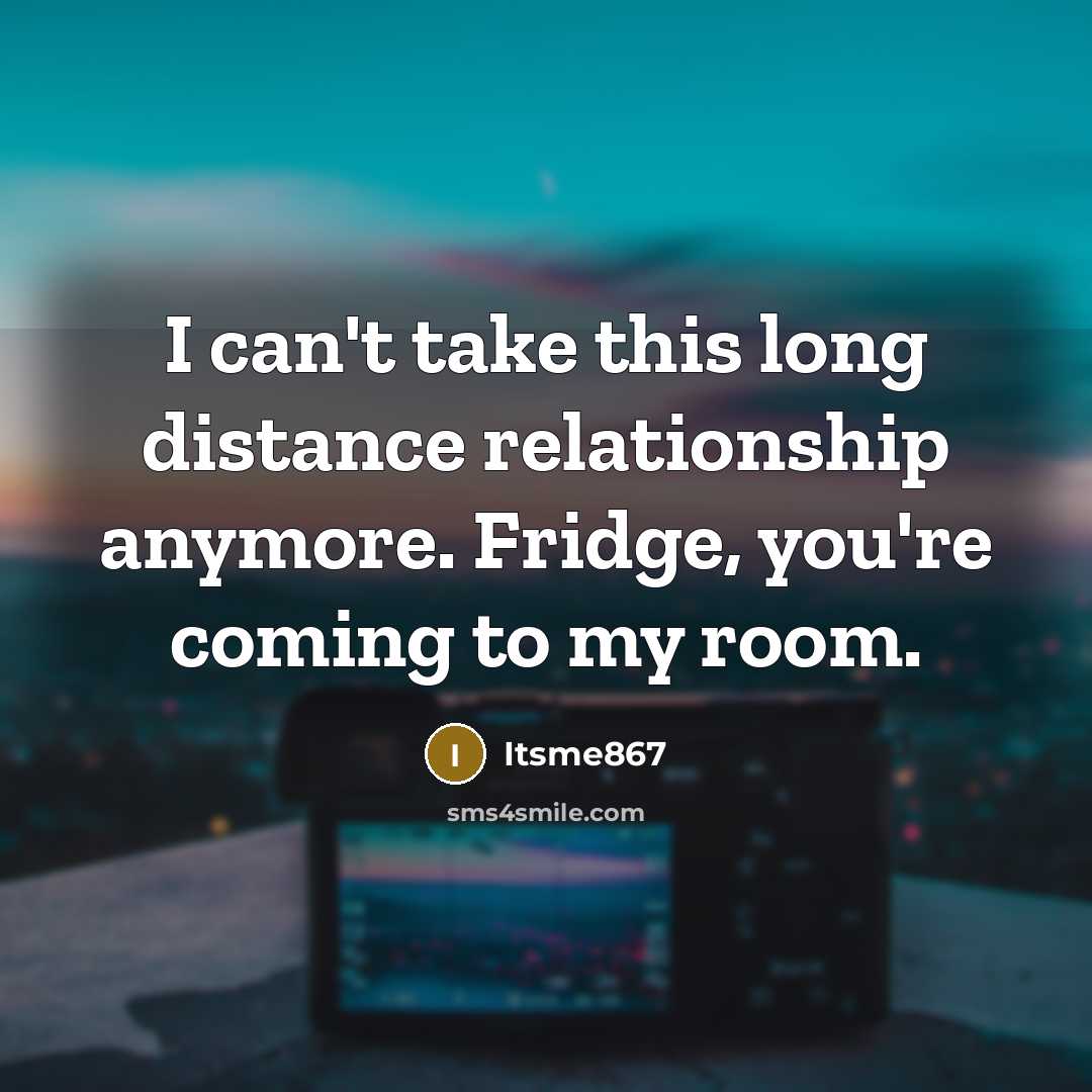 “I can`t take this long distance relationship anymore. Fridge, you`re…” quote by Itsme867