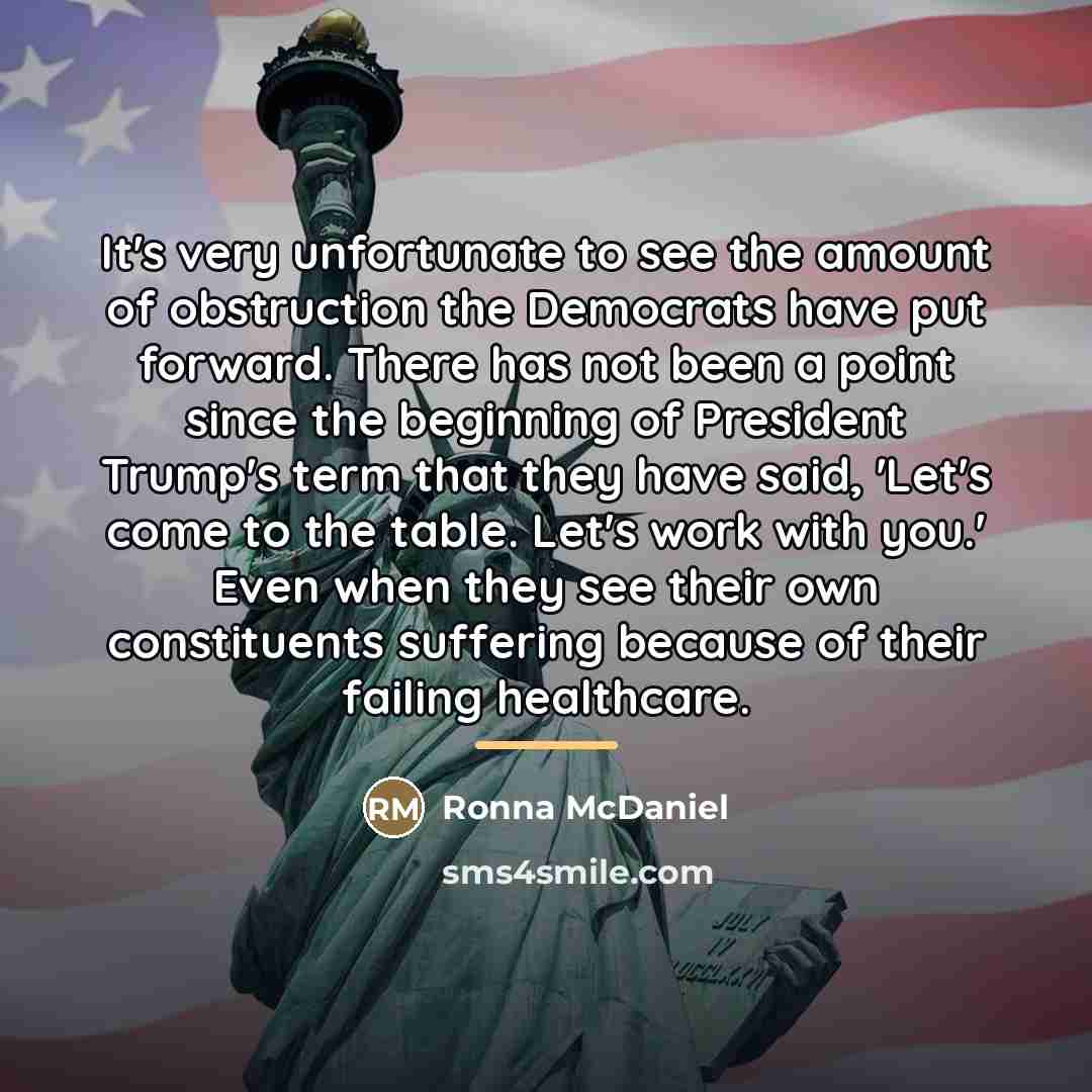 “It's very unfortunate to see the amount of obstruction the…” quote by Ronna McDaniel