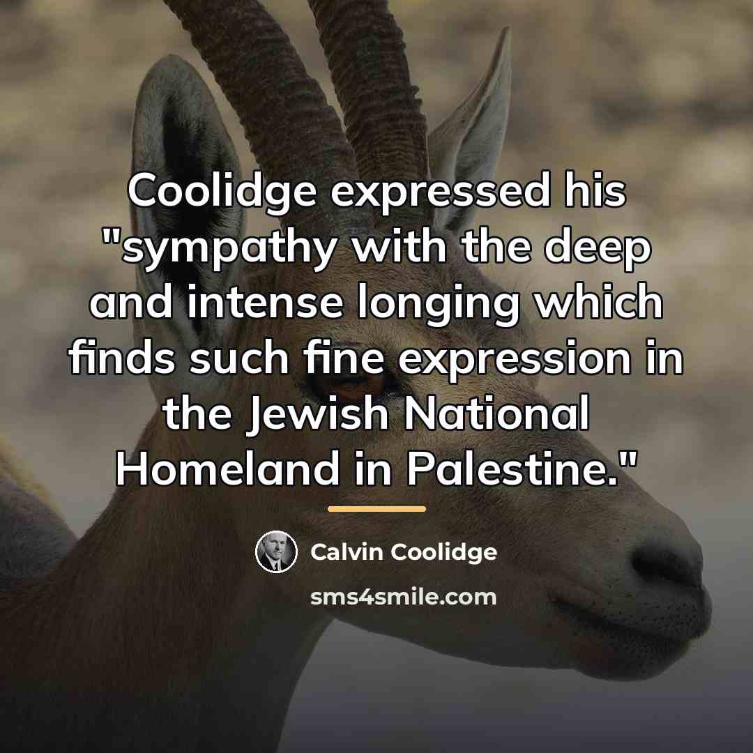 “Coolidge expressed his "sympathy with the deep and intense longing…” quote by Calvin Coolidge