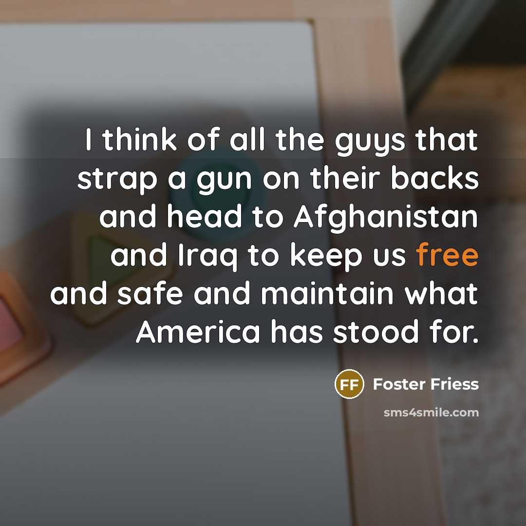 “I think of all the guys that strap a gun…” quote by Foster Friess