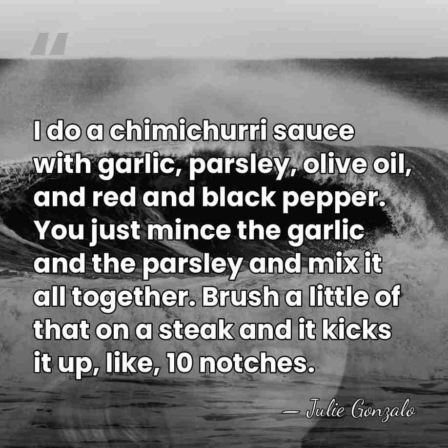 I do a chimichurri sauce with garlic, parsley, olive oil, and red&hellip; - Julie Gonzalo