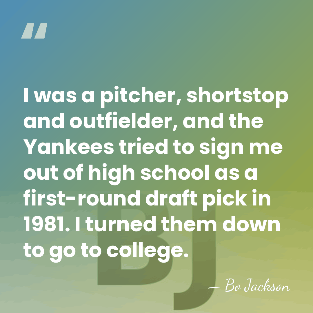I was a pitcher, shortstop and outfielder, and the Yankees tried to&hellip; - Bo Jackson