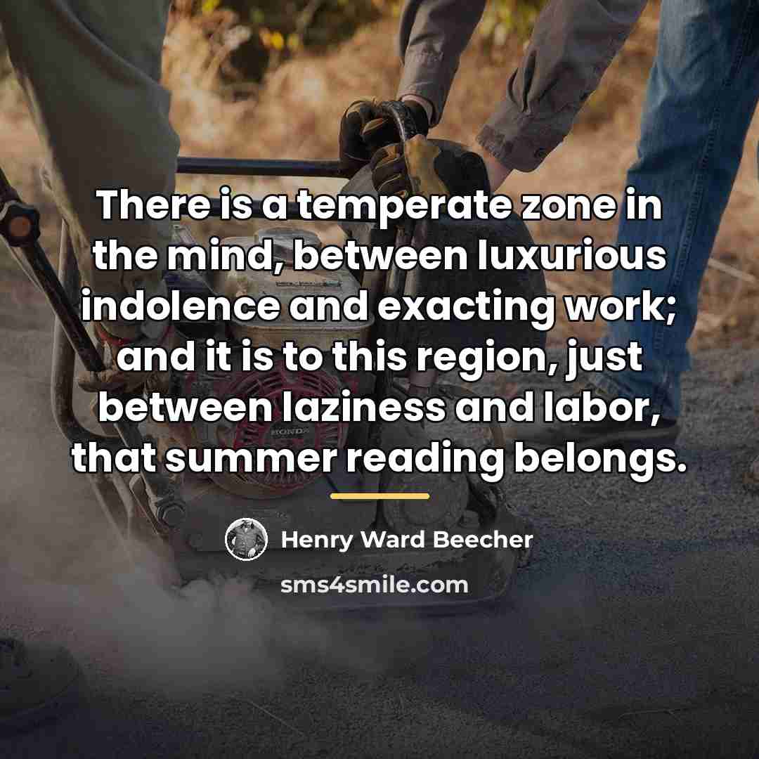 “There is a temperate zone in the mind, between luxurious…” quote by Henry Ward Beecher
