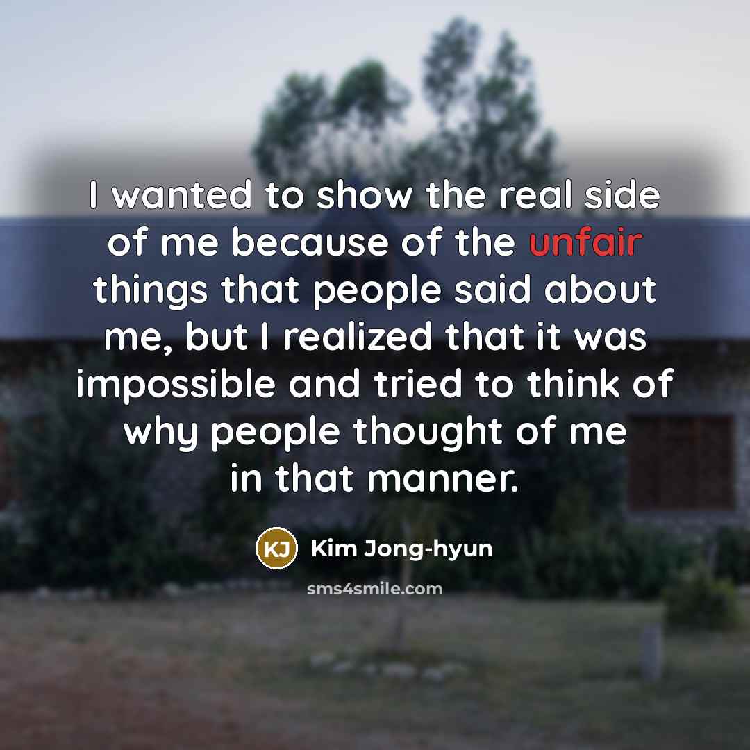“I wanted to show the real side of me because…” quote by Kim Jong-hyun