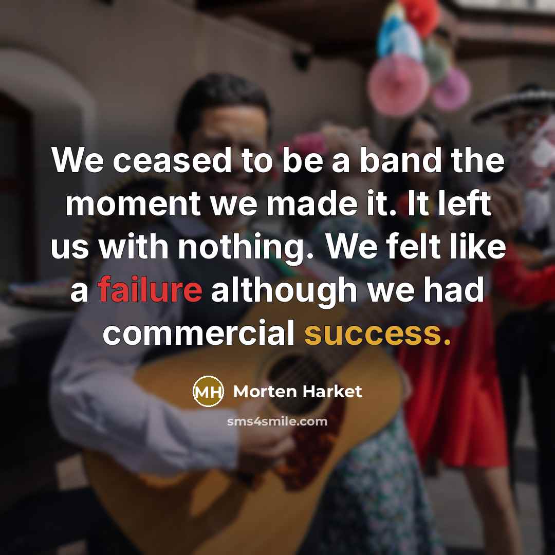 “We ceased to be a band the moment we made…” quote by Morten Harket