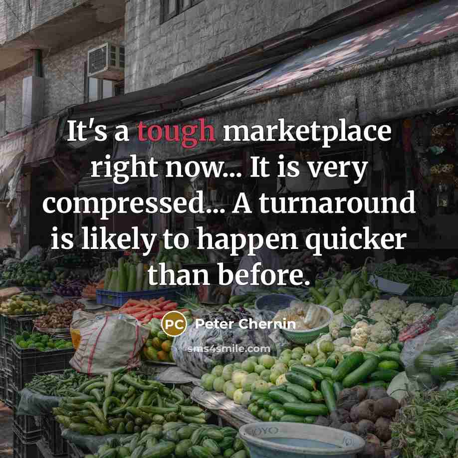 “It's a tough marketplace right now... It is very compressed...…” quote by Peter Chernin