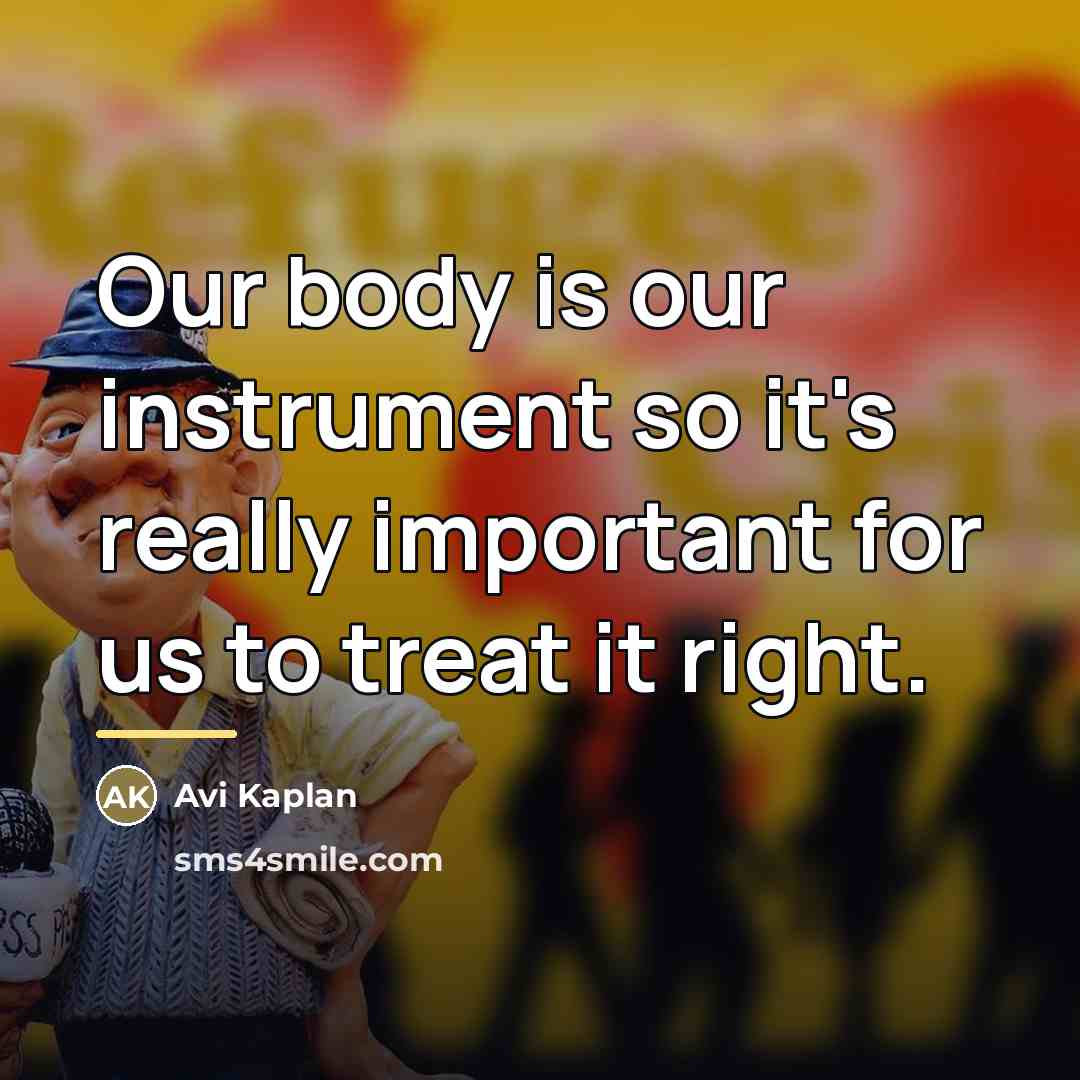 “Our body is our instrument so it's really important for…” quote by Avi Kaplan
