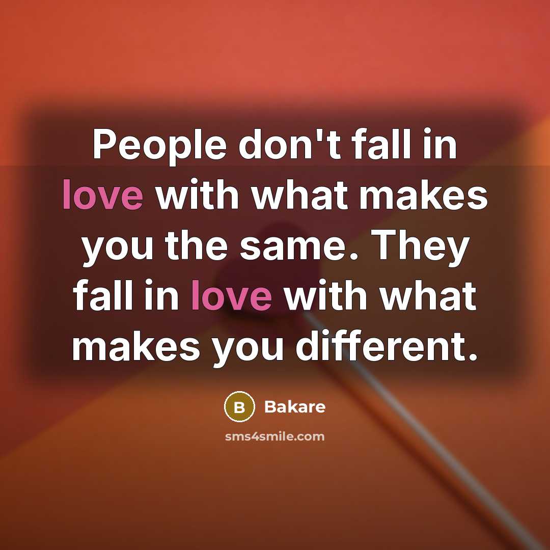 “People don't fall in love with what makes you the…” quote by Bakare