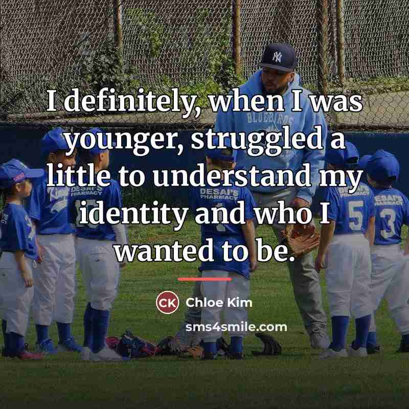 “I definitely, when I was younger, struggled a little to…” quote by Chloe Kim