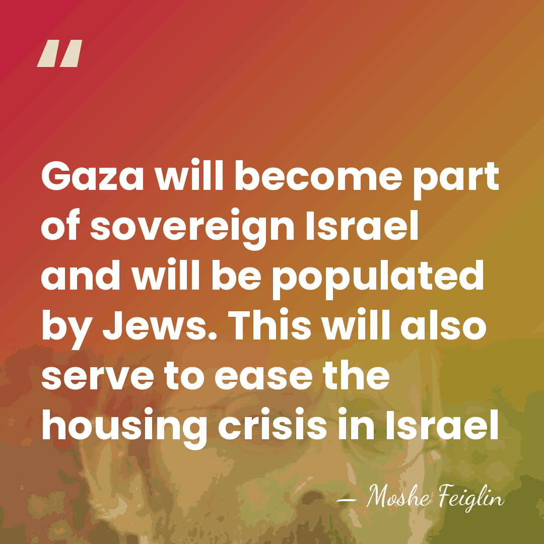 Gaza will become part of sovereign Israel and will be populated by&hellip; - Moshe Feiglin
