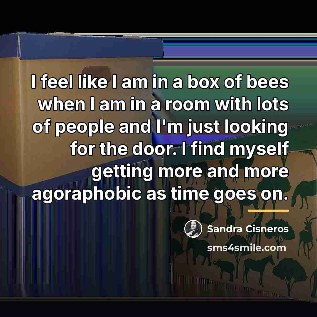“I feel like I am in a box of bees…” quote by Sandra Cisneros