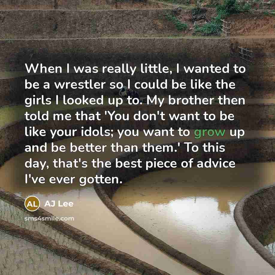 “When I was really little, I wanted to be a…” quote by AJ Lee