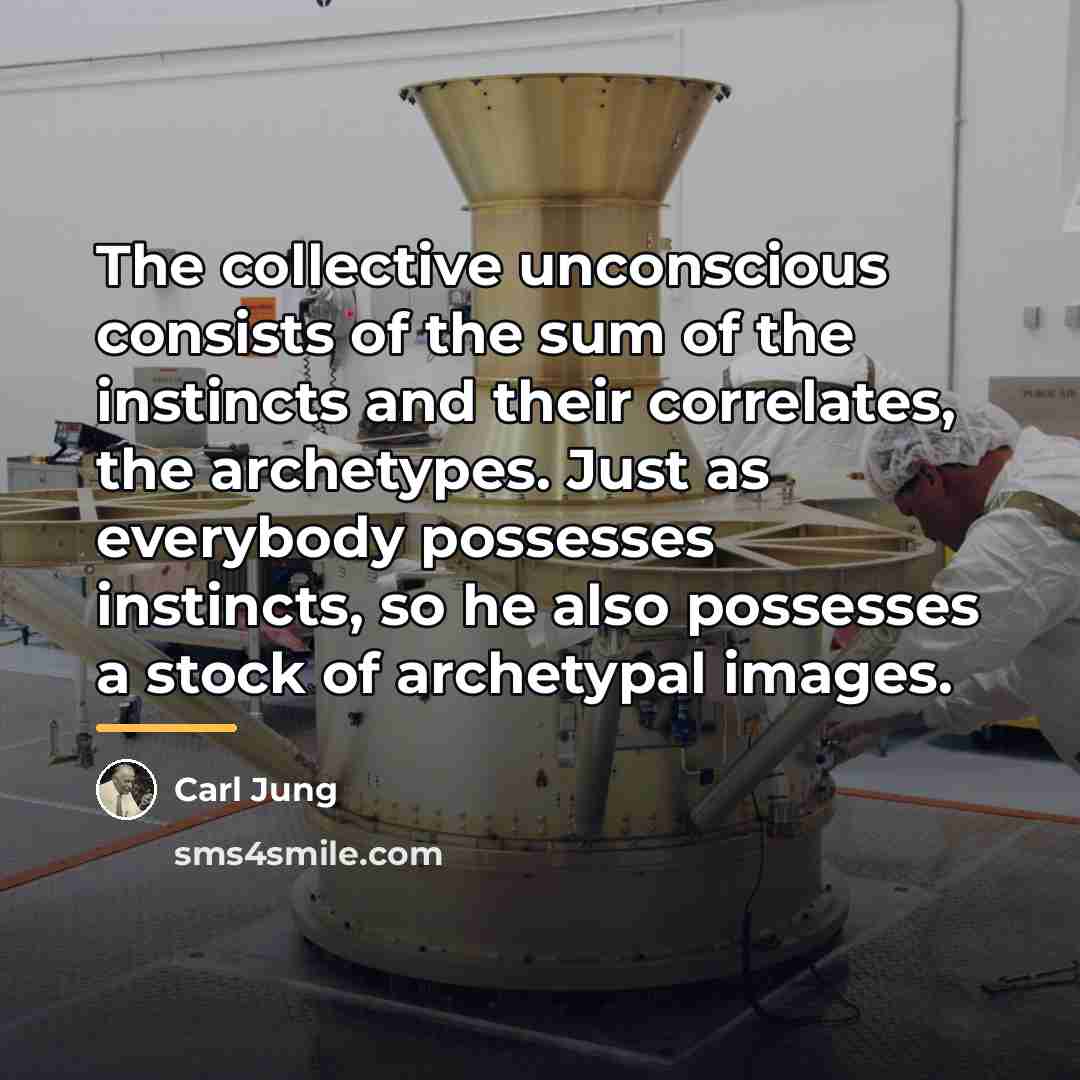 “The collective unconscious consists of the sum of the instincts…” quote by Carl Jung