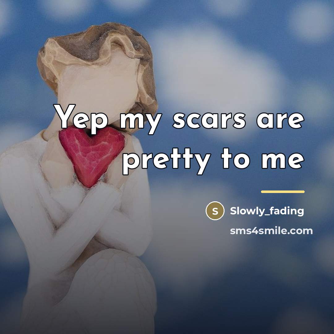 “Yep my scars are pretty to me…” quote by Slowly_fading