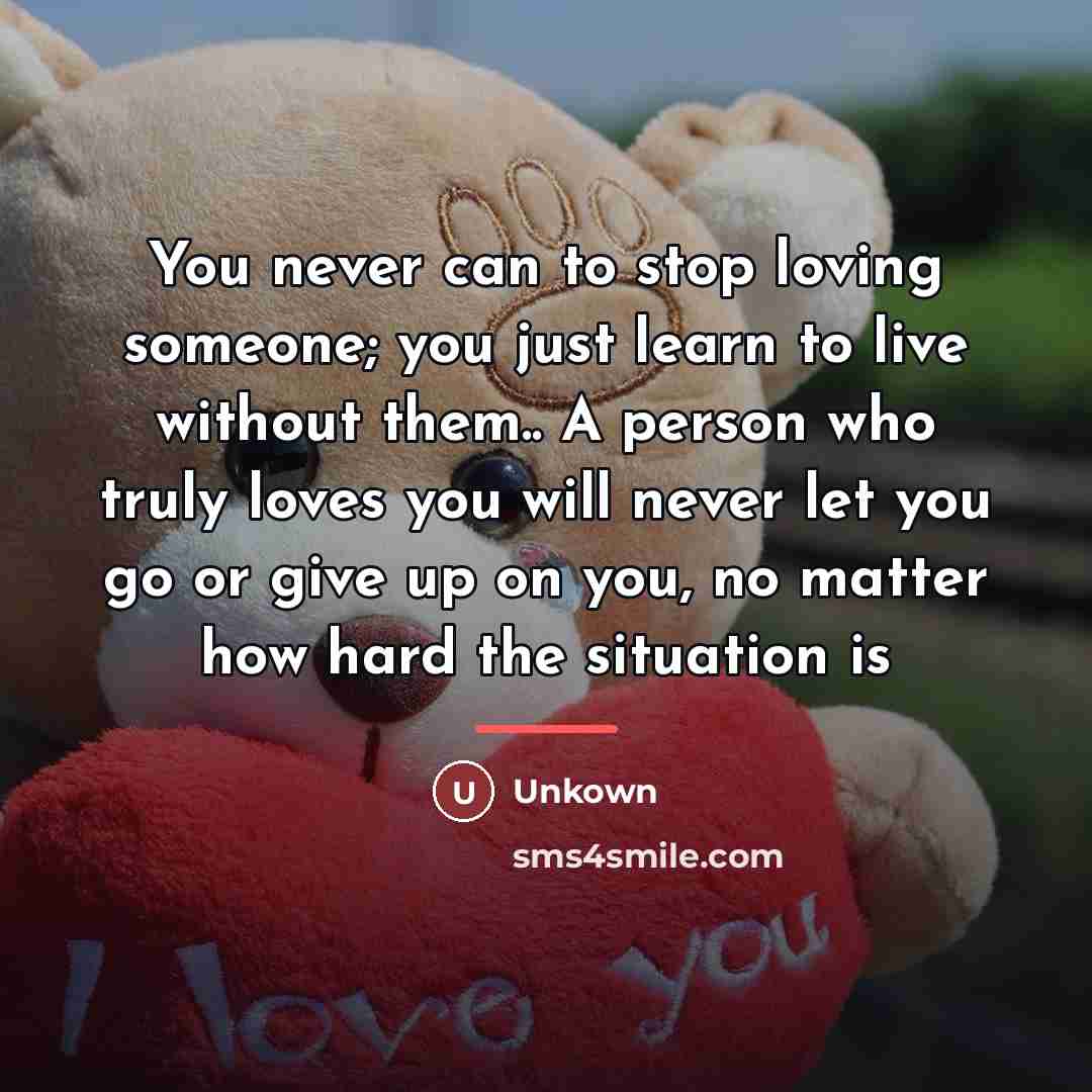 “You never can to stop loving someone; you just learn…” quote by Unkown