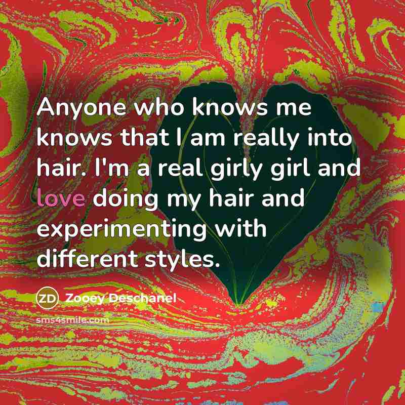 “Anyone who knows me knows that I am really into…” quote by Zooey Deschanel