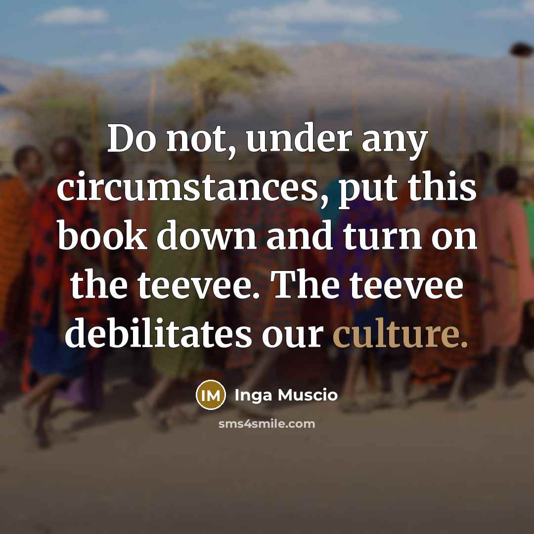 “Do not, under any circumstances, put this book down and…” quote by Inga Muscio