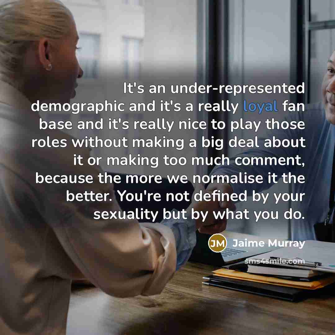 “It's an under-represented demographic and it's a really loyal fan…” quote by Jaime Murray