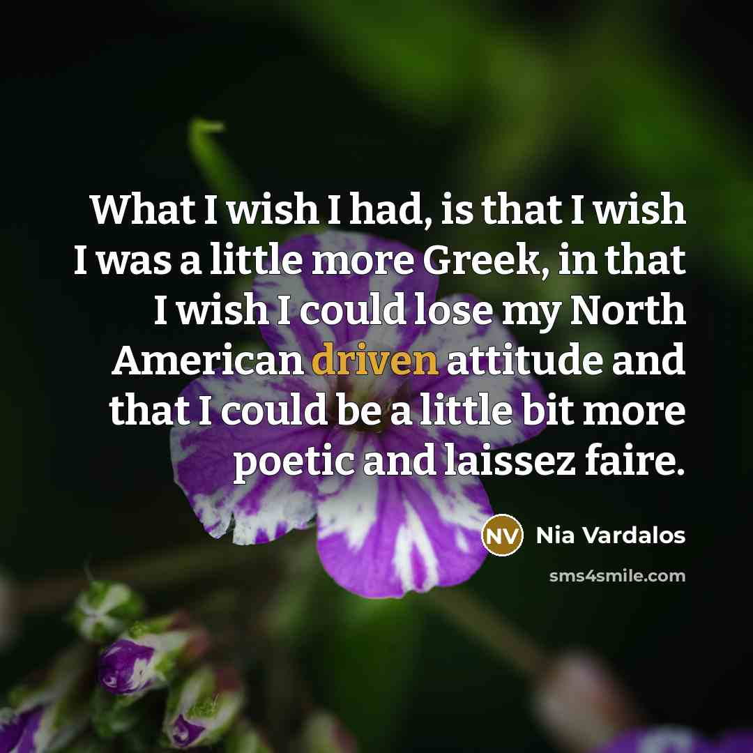 “What I wish I had, is that I wish I…” quote by Nia Vardalos