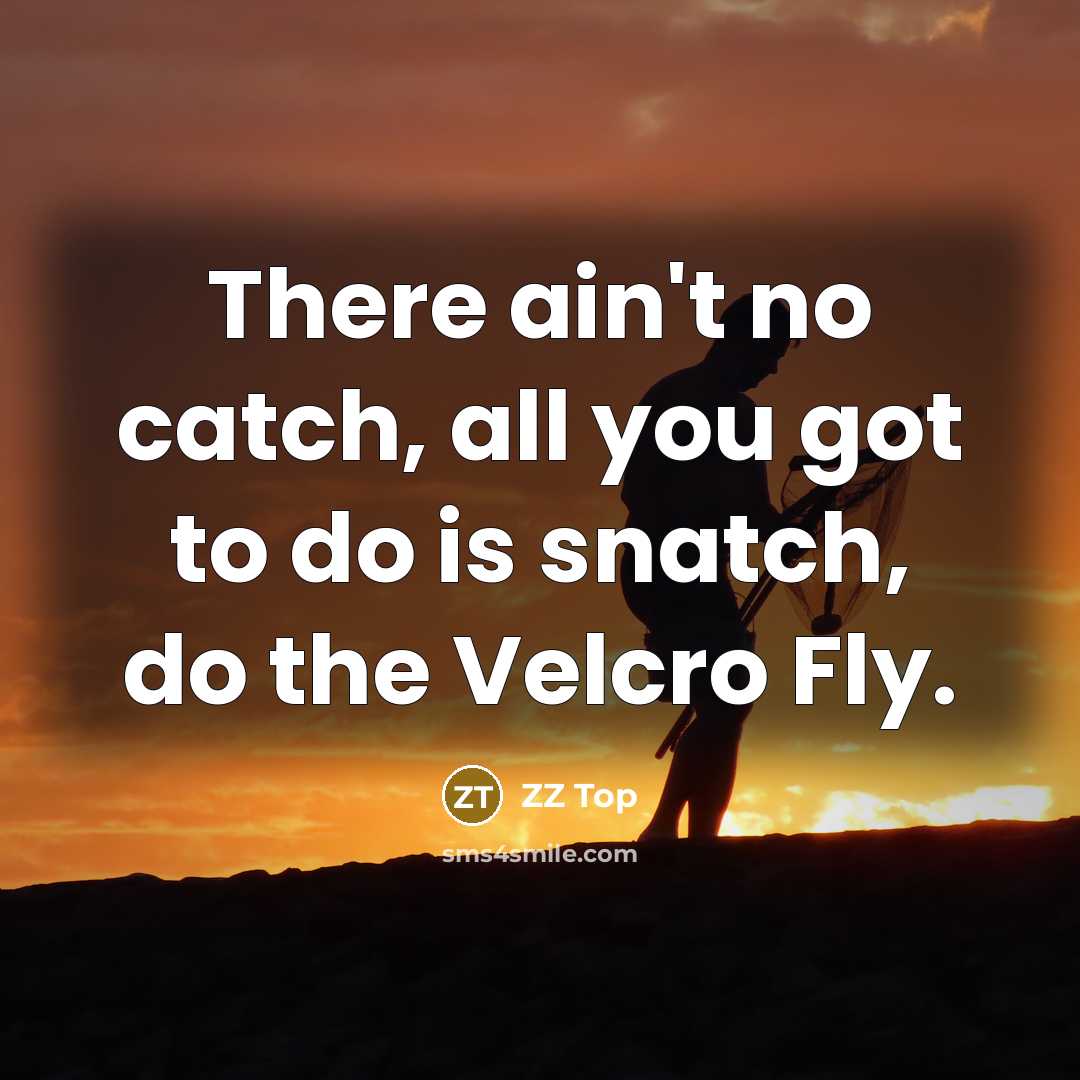 “There ain't no catch, all you got to do is…” quote by ZZ Top