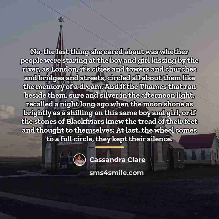 “No, the last thing she cared about was whether people…” quote by Cassandra Clare