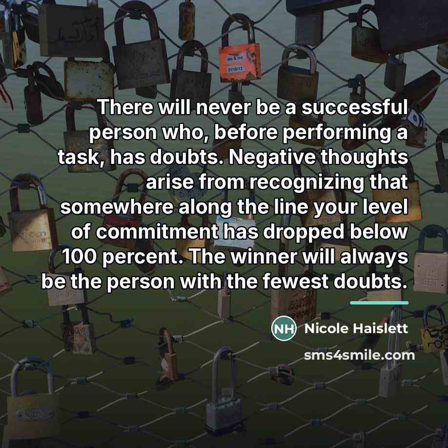 “There will never be a successful person who, before performing…” quote by Nicole Haislett