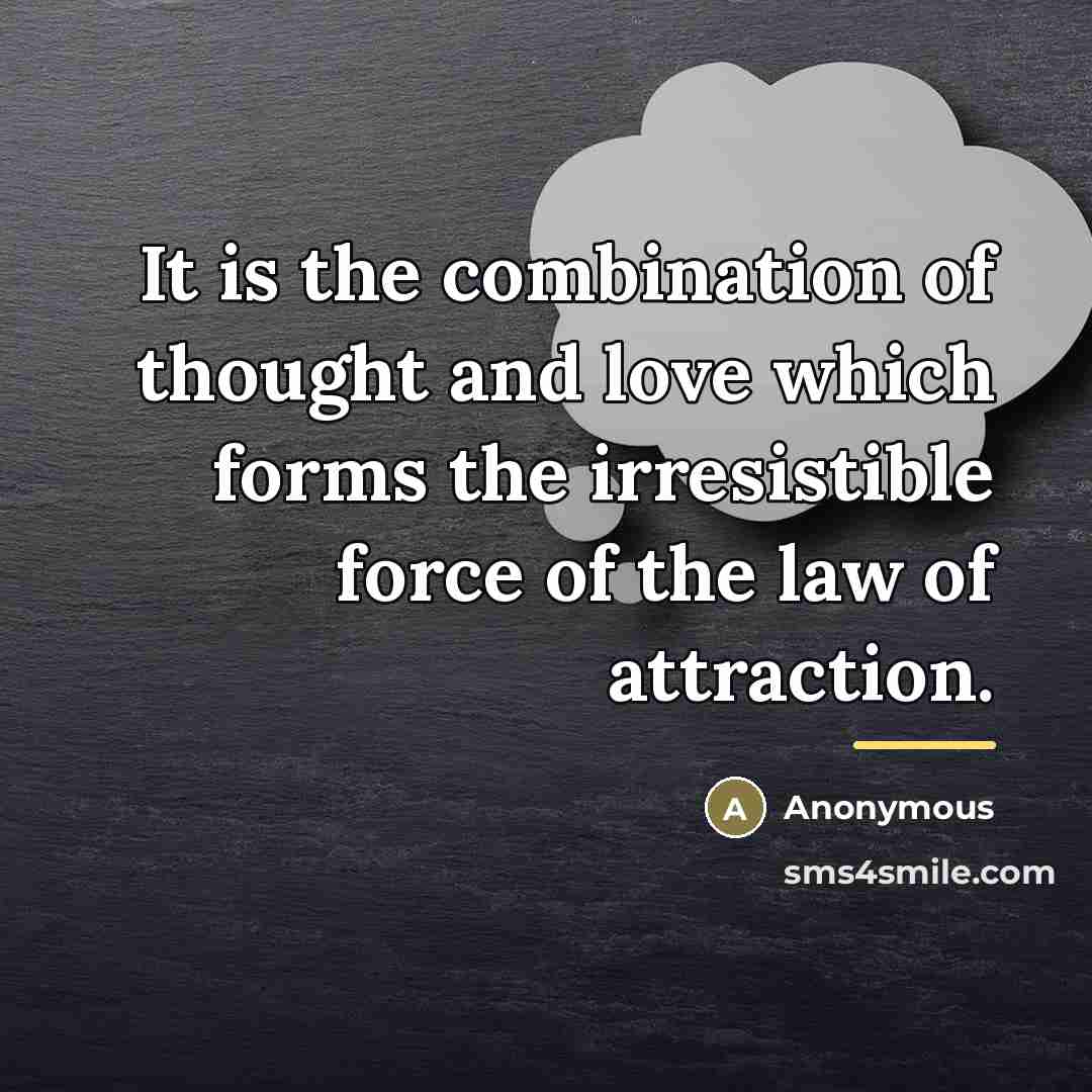 “It is the combination of thought and love which forms…” quote by Anonymous