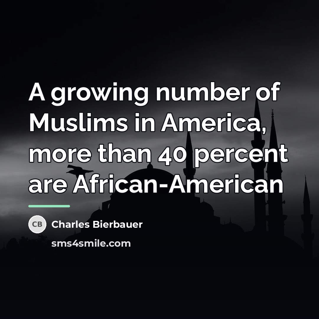 “A growing number of Muslims in America, more than 40…” quote by Charles Bierbauer