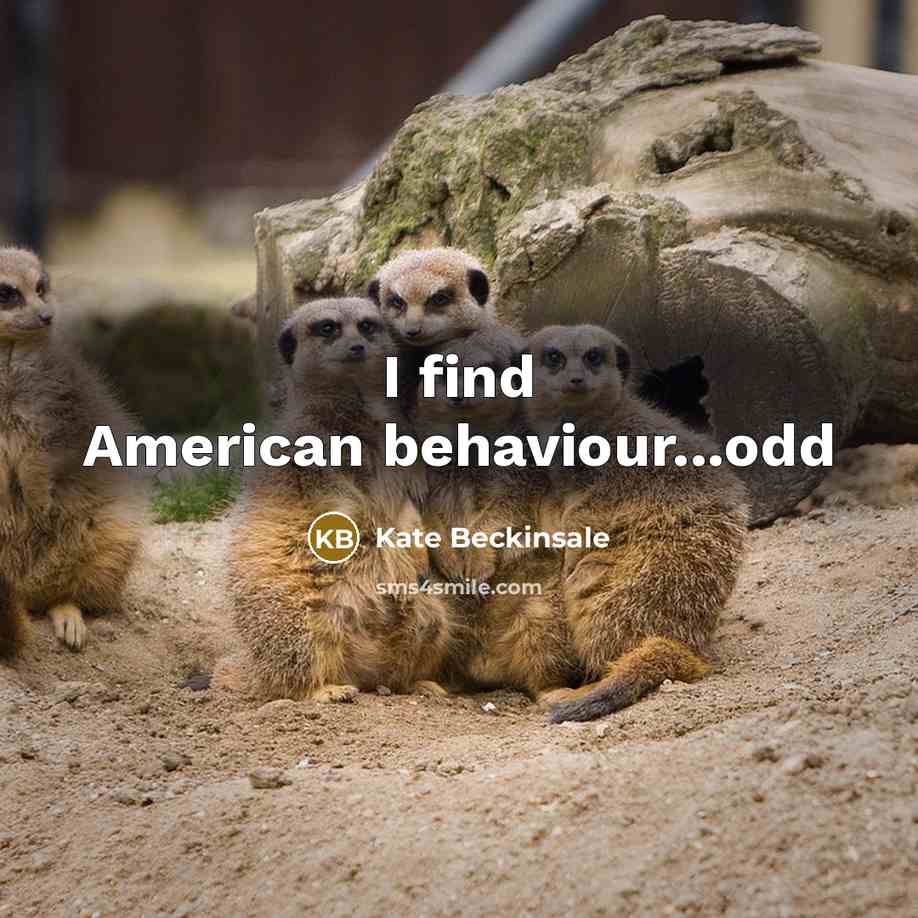 “I find American behaviour...odd” quote by Kate Beckinsale