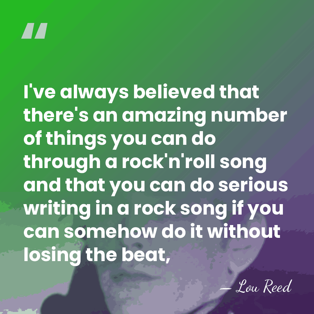 I've always believed that there's an amazing number of things you can&hellip; - Lou Reed