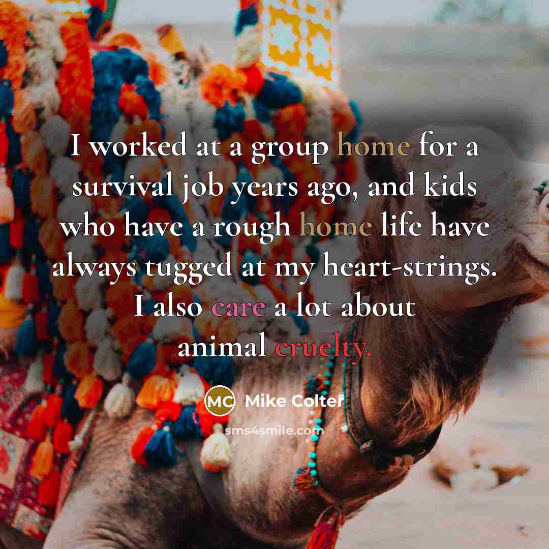 “I worked at a group home for a survival job…” quote by Mike Colter
