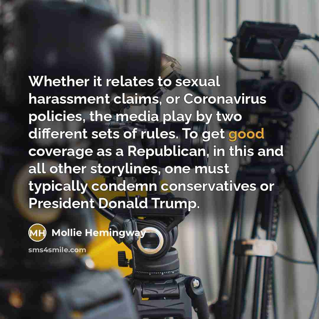 “Whether it relates to sexual harassment claims, or Coronavirus policies,…” quote by Mollie Hemingway