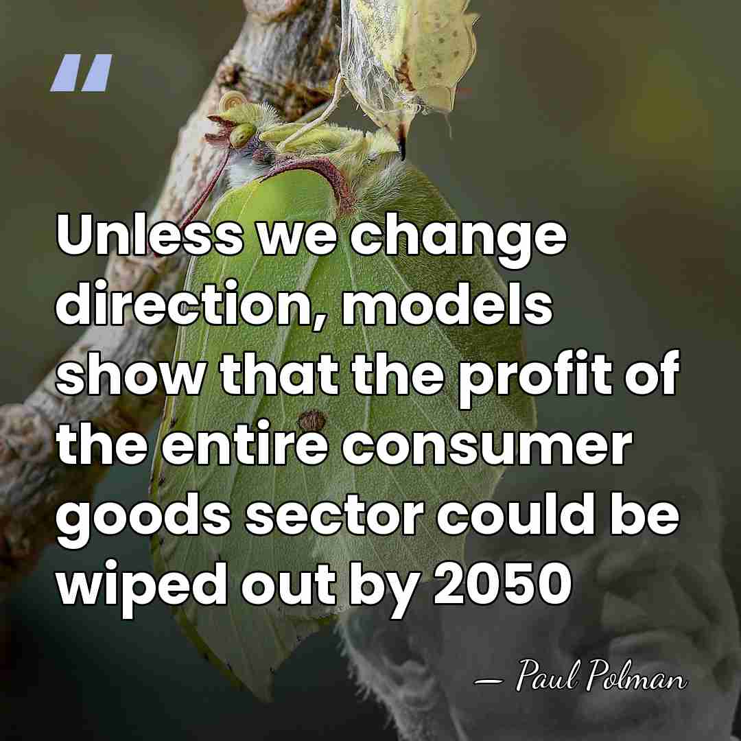 Unless we change direction, models show that the profit of the entire&hellip; - Paul Polman