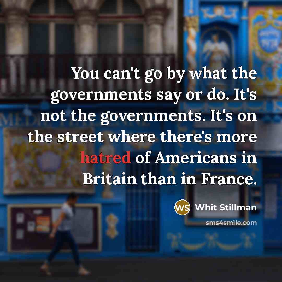 “You can't go by what the governments say or do.…” quote by Whit Stillman