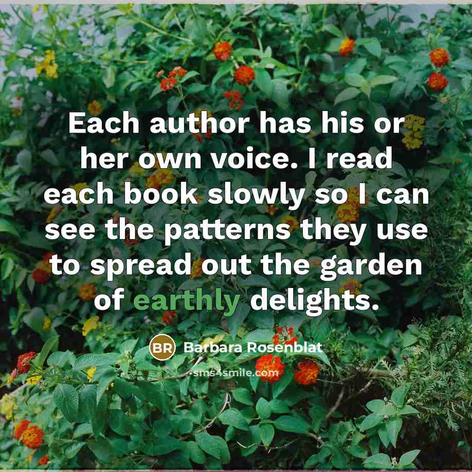 “Each author has his or her own voice. I read…” quote by Barbara Rosenblat