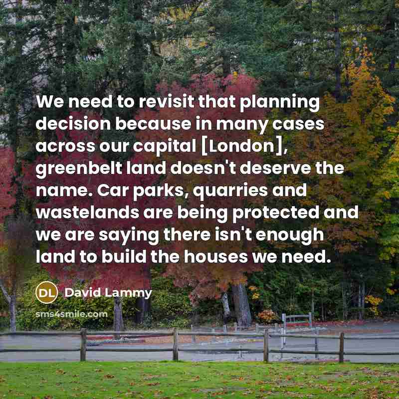 “We need to revisit that planning decision because in many…” quote by David Lammy