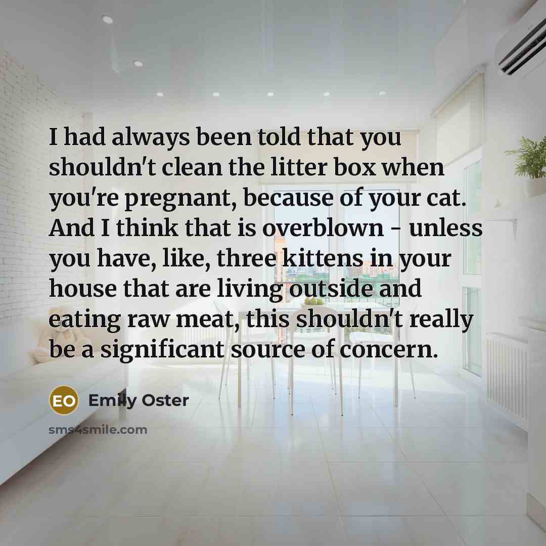 “I had always been told that you shouldn't clean the…” quote by Emily Oster