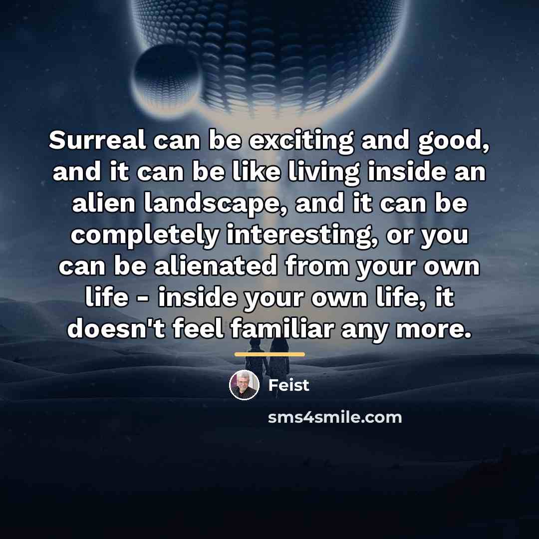 “Surreal can be exciting and good, and it can be…” quote by Feist