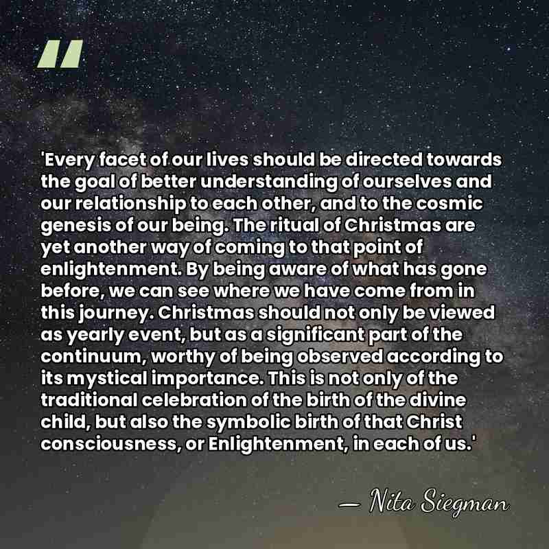 'Every facet of our lives should be directed towards the goal of&hellip; - Nita Siegman